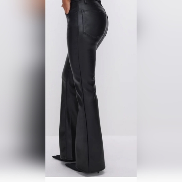 Good American Nevy Blue Flared Women's Pants - Picture 3 of 12